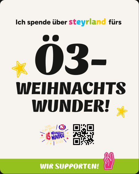 Ich spende über steyrland fürs Ö3-Weihnachtswunder
